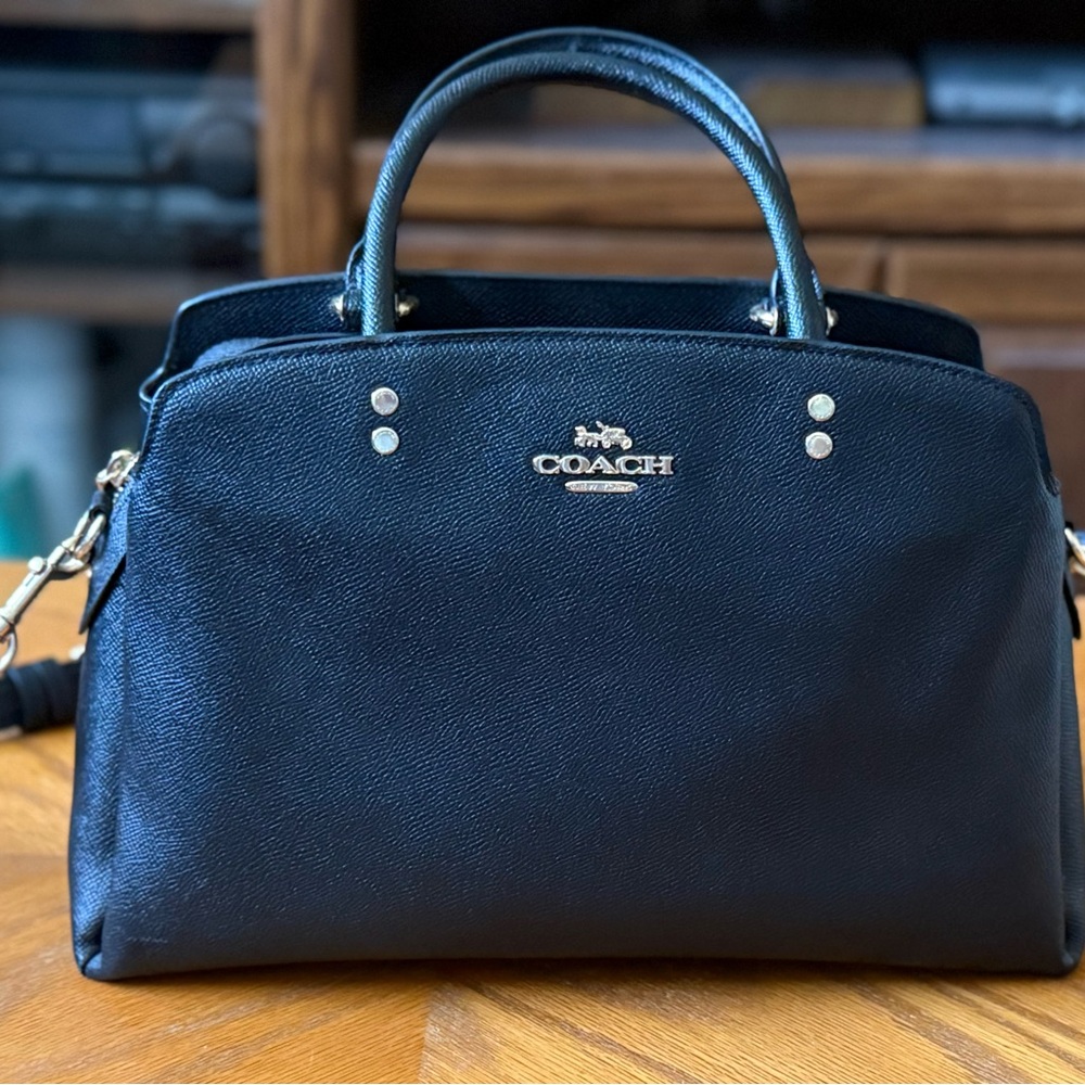 Coach Lillie Black Satchel Bag